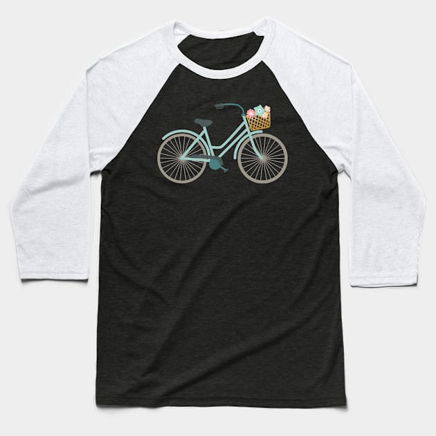 Bike Flower Baseball T-Shirt by Samr Shop